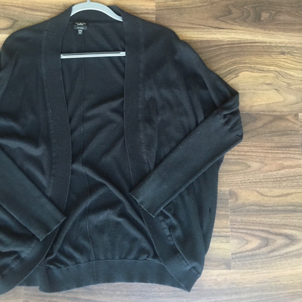 Talbots black soft cardigan